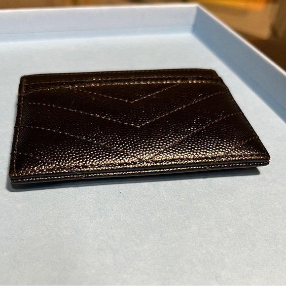 YSL | Saint Laurent Card Case | YSL Wallet Accessory | Designer Leather Wallet - Picture 6 of 12